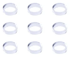 9Pcs Display Stands Acrylic Clear Medium Round Baseball Ring Stands Easel Holder