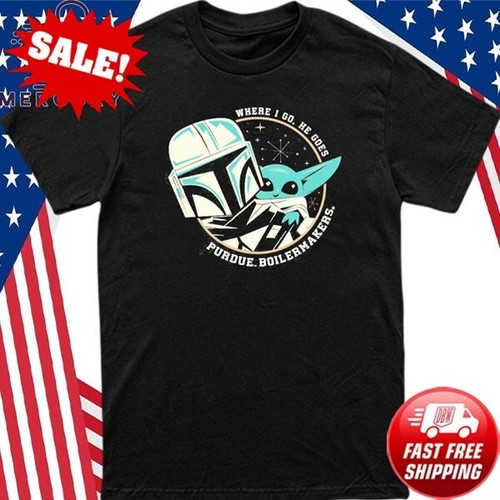 Purdue Boilermakers Baby Yoda Where I Go He Goes Shirt