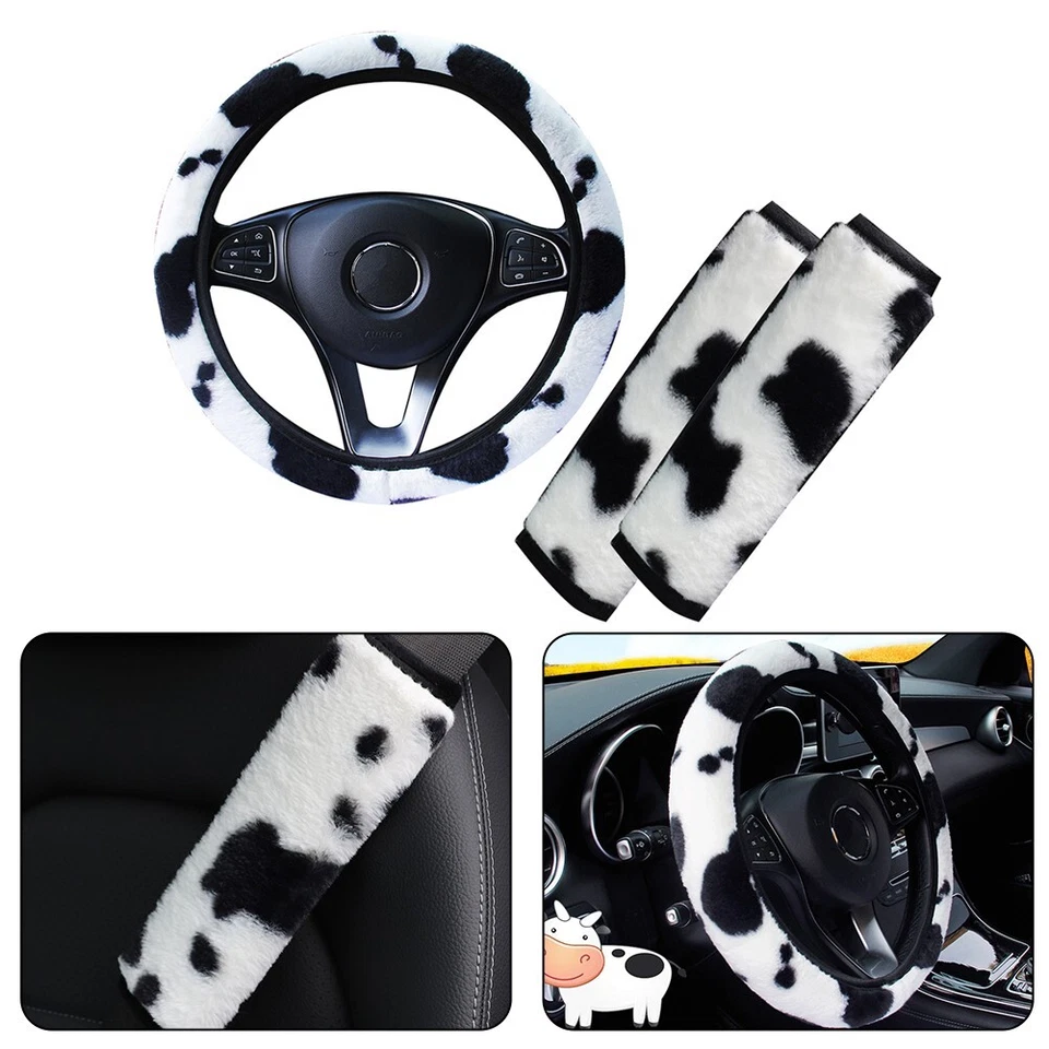 Stylish and Comfortable Car Steering Wheel Cover + Shoulder Pads 3pcs/set - Image 3 of 4