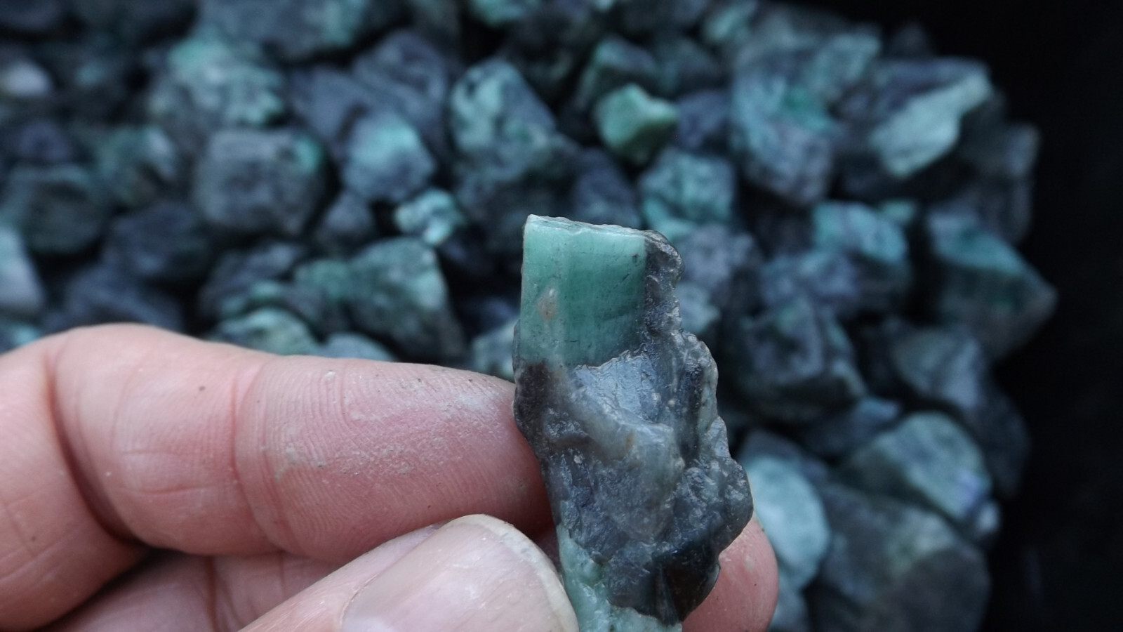 4 Lb Natural Emerald Crystals in Rough Stone Matrix Brazil