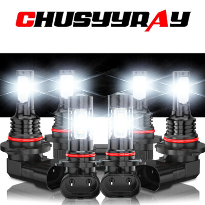 For Cadillac CTS 2003 2004 2005 2006 2007 Combo LED Headlight Fog Light 6*Bulbs