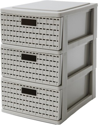 Sundis Schubladenbox, Kunststoff, 3er Set, Farbe: Cappuccino