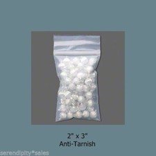 50 Anti Tarnish Bags Baggies 2" x 3"  Protect Jewelry Coins Silver Gold  ~ 2x3