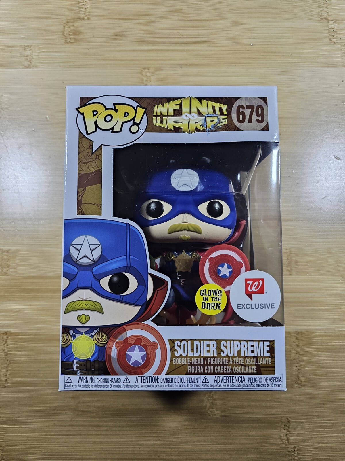 Funko POP Marvel Infinity Warps Soldier Supreme Walgreens Exclusive with Protector Case  