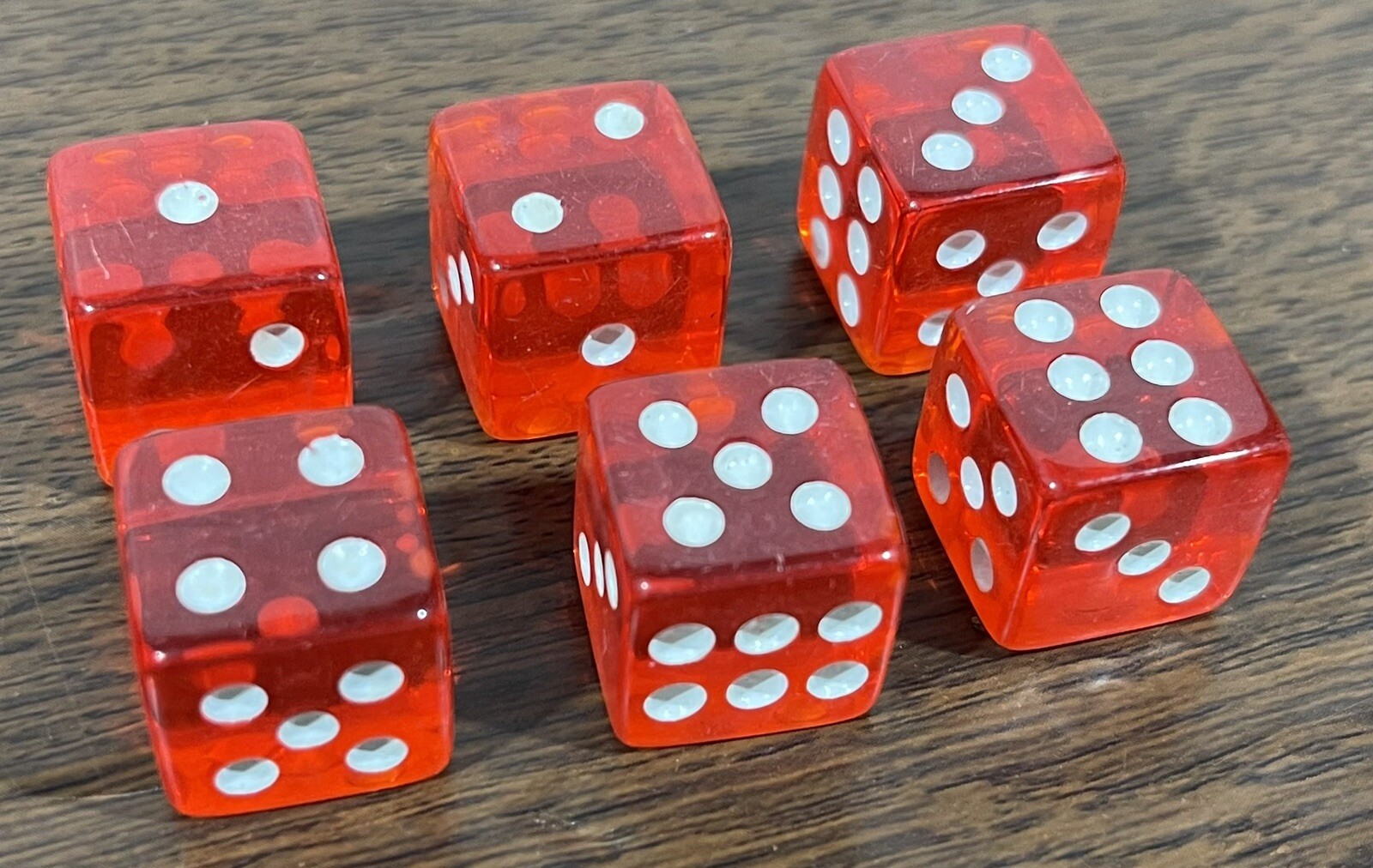 Red Dice - 6 Sided - Lot Of 6