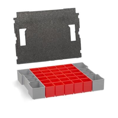 Bosch Sortimo Werkzeugkoffer-Set • L-Boxx 102 grau • bestückt mit Ordnungssystem Insetboxen-Set