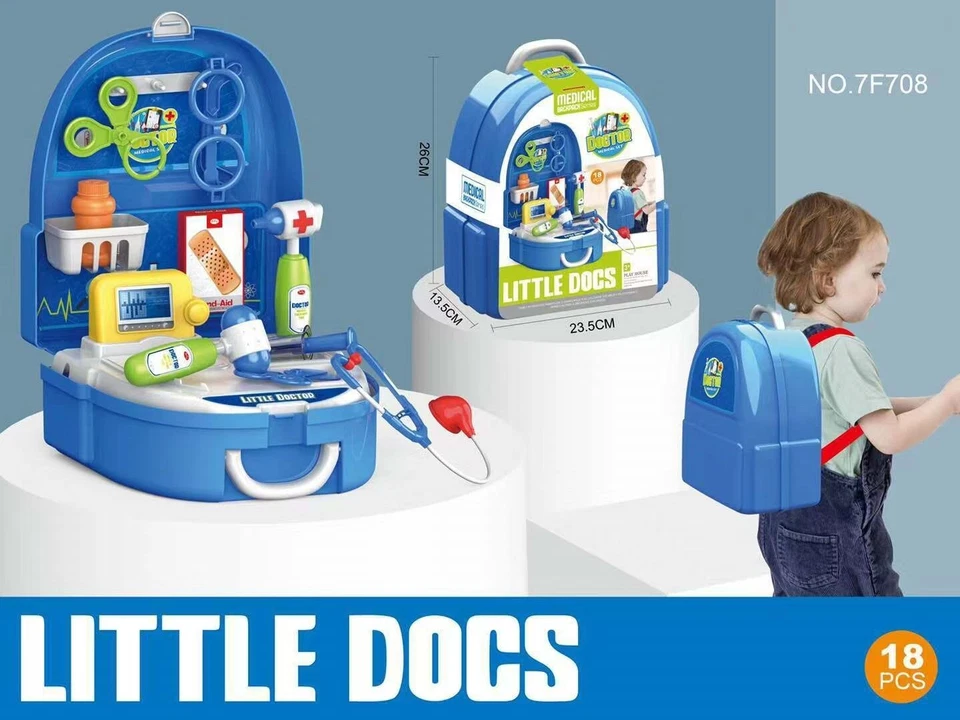 kids pretend play doctor nurse toys,kids medical kit toys with portable backpack - Image 4 of 4