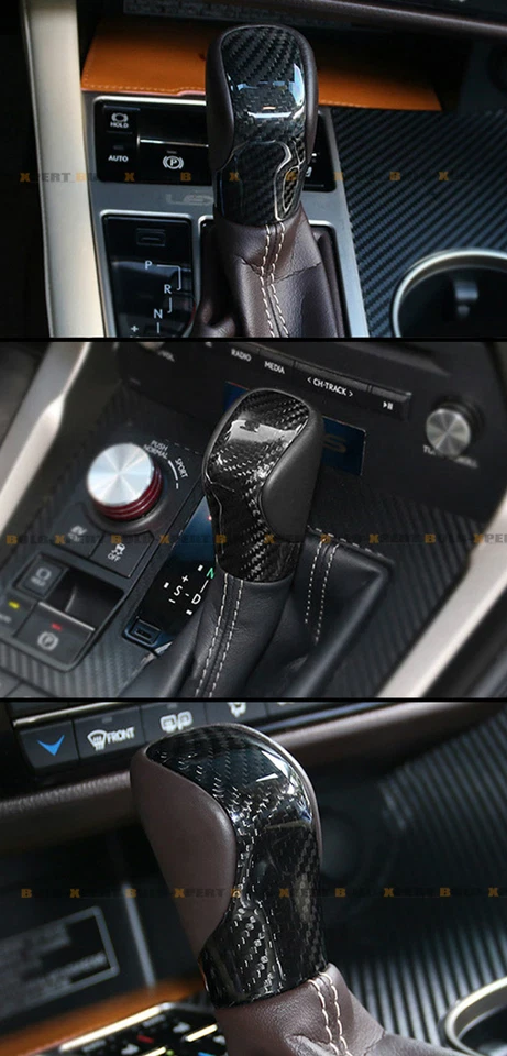 PERILLA DE CAMBIO DE FIBRA DE CARBONO CUBIERTA DE MOLDURA ADICIONAL PARA 2014-22 LEXUS IS NX CT ES GS RX RC Foto 4 de 4