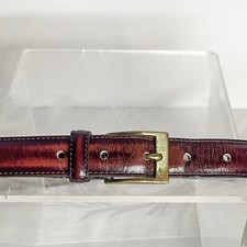 Dooney  Bourke Belt Men 36" brown leather brass buckle