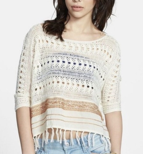 free people crochet crop top