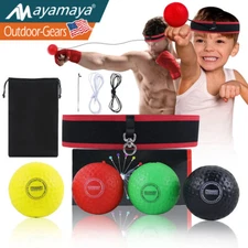 Boxing Punching Reflex Balls Set of 4 with 2 Adjustable Headbands for Adult Kids