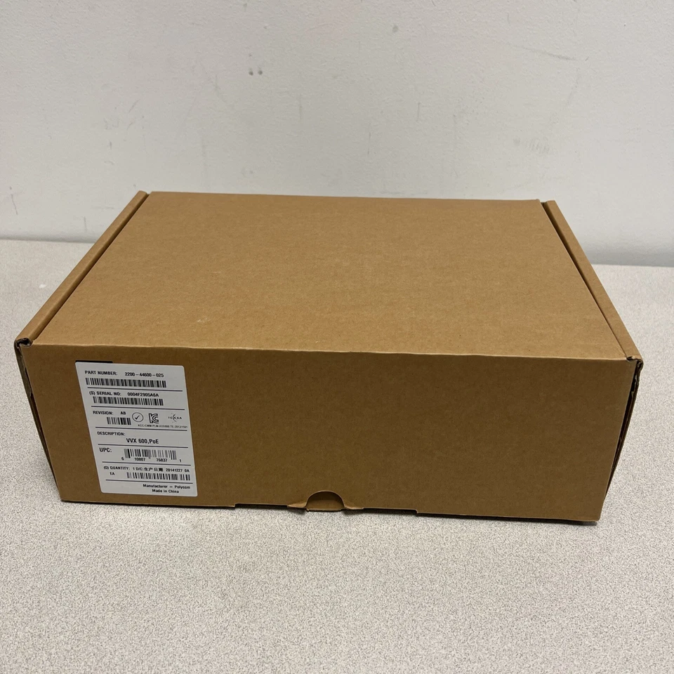 POLYCOM 2200-44600-025 VoIP Multitouch Gigabit Phone VVX600 - Image 3 of 3