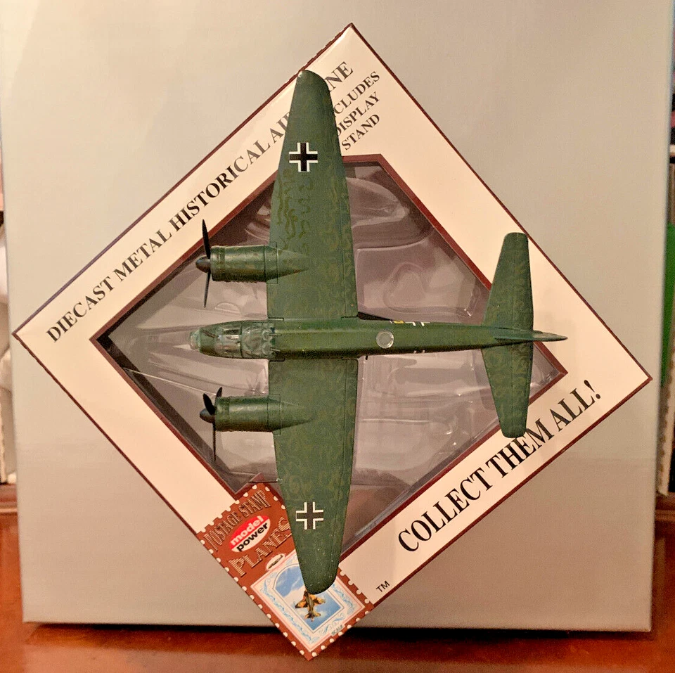 JUNKERS JU 88 Bomber. Die Cast Metal. German WWII. 1:98 scale. New in Box. Mint - Image 3 of 4