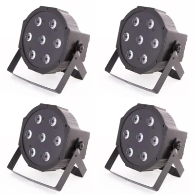 4x ETEC Quad LED PAR Scheinwerfer 7x10 Watt RGBW 4in1 Party Disco DJ Club - Bild 1 von 4