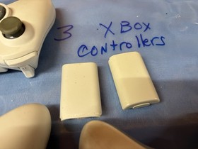 (3) Microsoft Xbox 360 Wireless Controllers White Untested