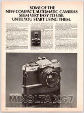 Minolta XG7 Automatic Camera Photography Wall Art Decor Vintage Print Ad 1970s