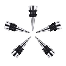 Stainless Steel Wine and Beverage Bottle Stoppers Ball Designed Corks Tapered