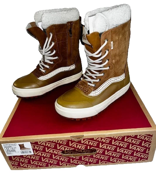 NEW "VANS" OFF THE WALL ZIP SNOW MTE BOOTS US M 6.5, US W 8, NEW WITH TAGS, READ
