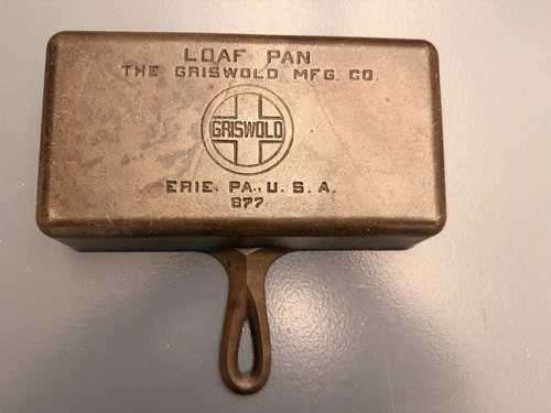 VERY RARE Griswold Cast Iron Loaf Pan - No. 877 - Erie PA