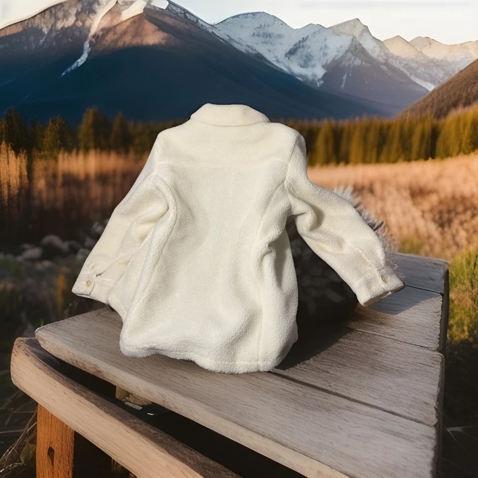 "Chaqueta Talbots Plus Sherpa 2x blanca Pit Flat 26"" longitud 31""" Foto 4 de 4