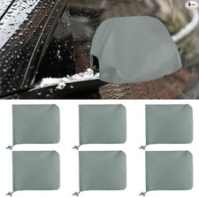 6PCS Side Mirror Snow Cover, Waterproof Rearview Protection Cover, 210D-Grey