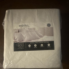 HOTEL Signature 800 Thread Count Cotton Sheet Set Full White 6 Piece Breathable