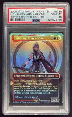 Lightning, Army of One (0320) (Borderless) Final Fantasy Foil for