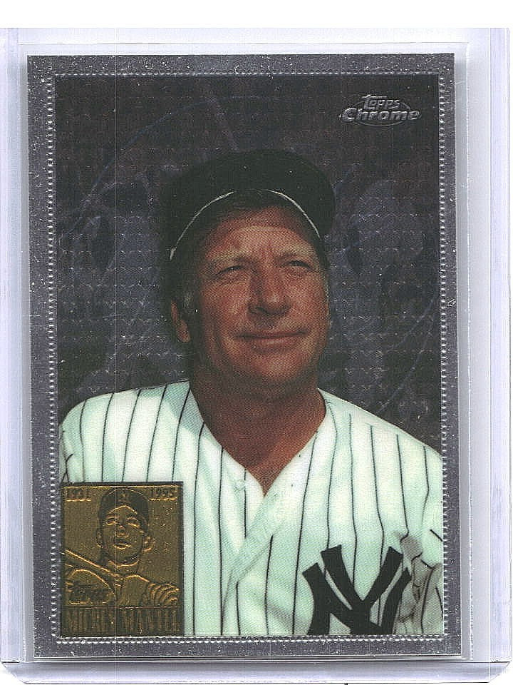 1996 Topps Chrome Baseball Mickey Mantle #7 H.O.F. Yankees