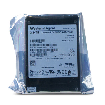 WD SN640 3.84TB WUS4BB038D7P3E4 0TS1851 PCIe Gen 3.1 x4 4GB/s U.2 NVMe 2.5'' SSD