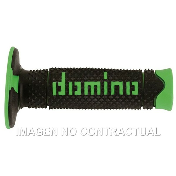Griffe Domino Dsh Aus Road Schwarz-GrüN RäUmen D 22 MM L 120 MM FüR Motorrad-image