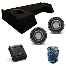 Harmony Bundle Fits 19-25 Dodge Ram Crew HA-F104 10" Subwoofer w/ S2-A60M Amp