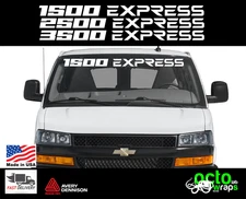 Fit Chevrolet chevy express 1500 2500 3500 window decal sticker parts tire rims