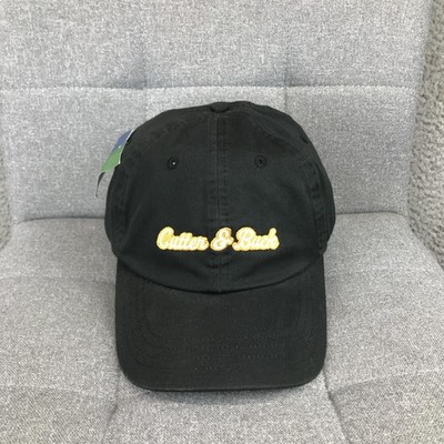 Cutter & Buck Hat Cap Strap Back One Size Black Mens Logo Baseball Casual Twill