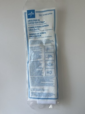 Medline Urological Catheter Leg Elastic Strap  DYND16900 - 2''  White Sealed