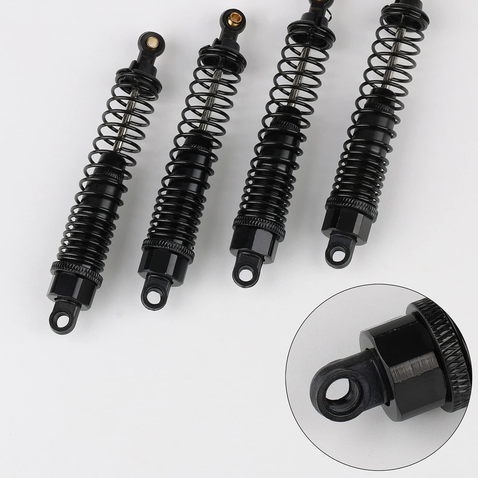 8Pcs Black RC Shock Absorbers Oil Aluminum Alloy Shock Spring Absorber Damper...