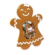 Isaac Jacobs Gingerbread Woman Picture Frame - Fits 2x3 Photo, Vertical Resin...