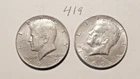 KENNEDY HALF DOLLAR,  40%  SILVER,  1969-P,  1969-D,-----419