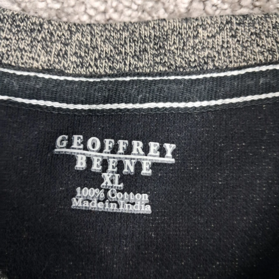 Мужской свитер Geoffrey Beene на молнии 1/4 100% хлопок серый 2X-Large - Изображение 3 из 4