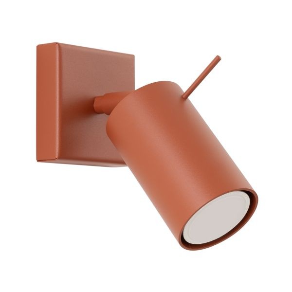 Applique acier ocre rouge GU10 spot mural orientable pour bureau et couloir