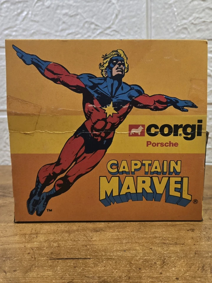 VTG 1977 Corgi #262 CAPTAIN MARVEL PORSCHE, In Original Damaged Box, New - Image 3 of 4