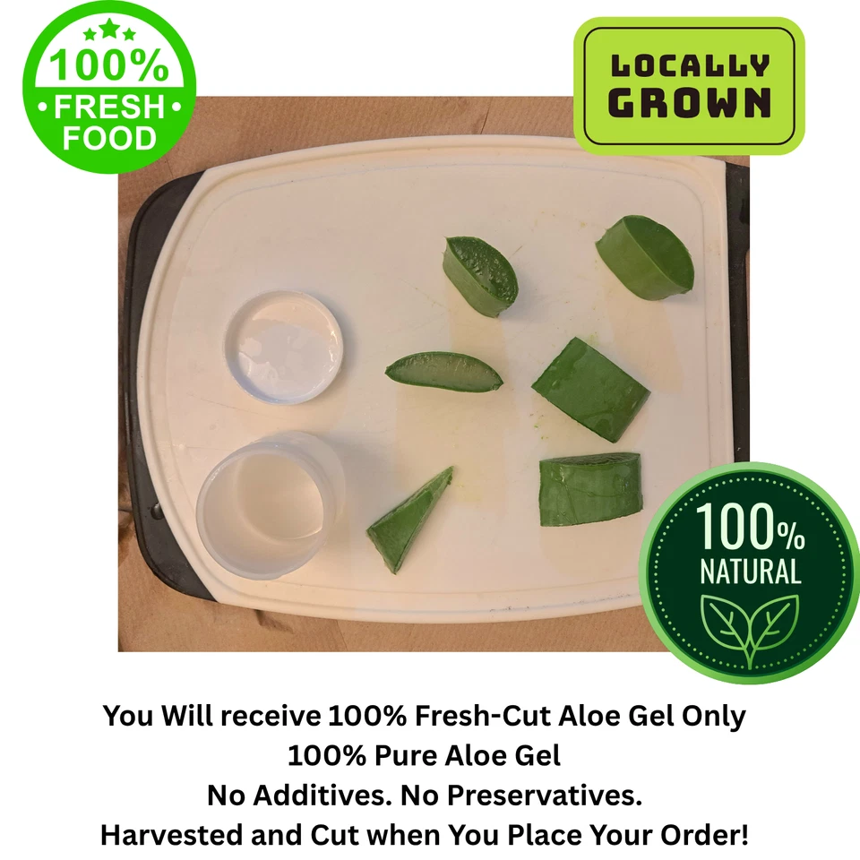Aloe Vera 100% Gel Raw ( Freshly Cut & Blended -Home Grown and All Natural) - Image 3 of 4