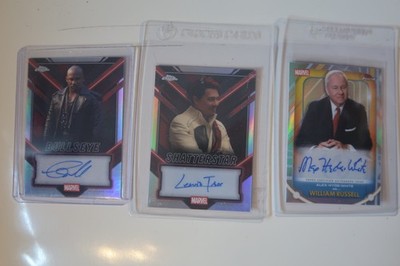 Topps Marvel Chrome &  Finest 3 x Auto Lot Bullseye / Russell / Shatterstar