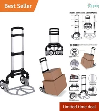 Folding Hand Truck Aluminum 180lbs Capacity Portable Luggage Dolly Trolley