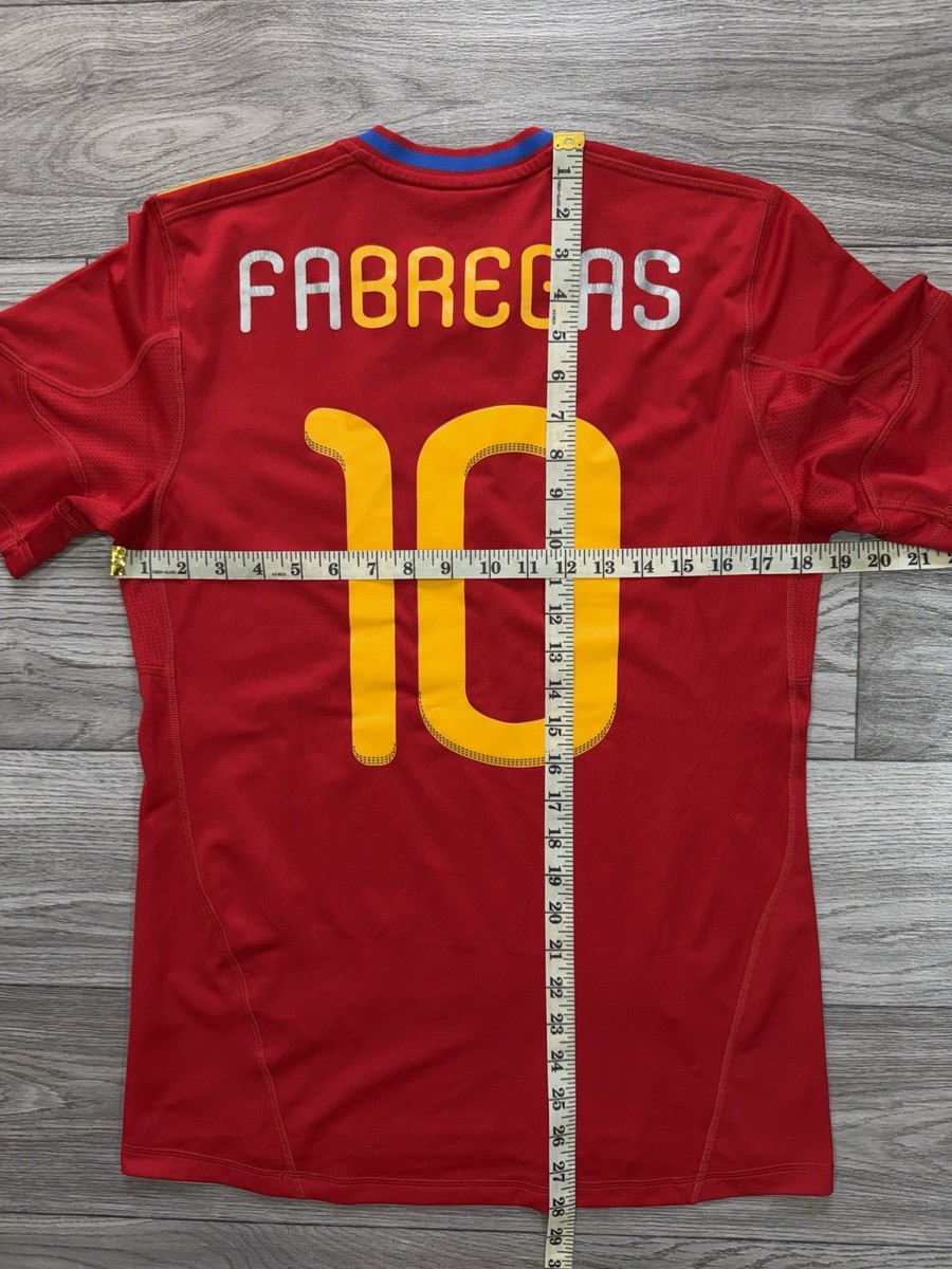  スペイン代表 FABREGAS 10 選手支給品 SPAIN 2009 2010 #10 FABREGAS HOME FOOTBALL SHIRT JERSEY ADIDAS