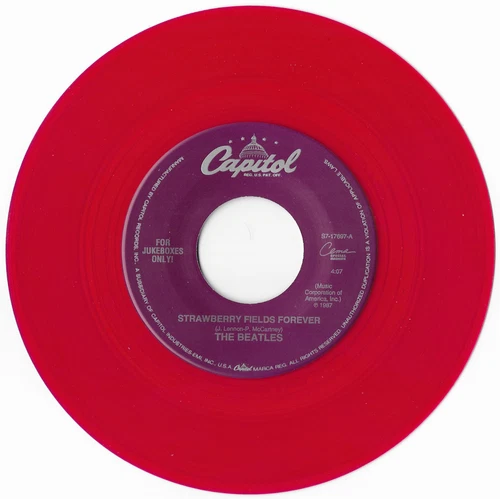 The Beatles Strawberry Fields Forever / Penny Lane Capitol Purple Label Red 45