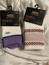 Two Pairs Woman / Girls Vans Socks Nwt