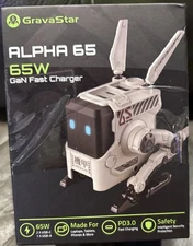 65W USB C Charger, Gravastar Alpha65 3 Ports GaN Fast Charger Block, PD PPS