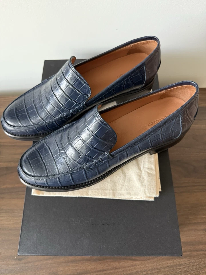 Mocasín Rachel Comey Bancks Azul Marino Talla 10 Diseñador Nueva York Pisos 100% Cuero Foto 2 de 3