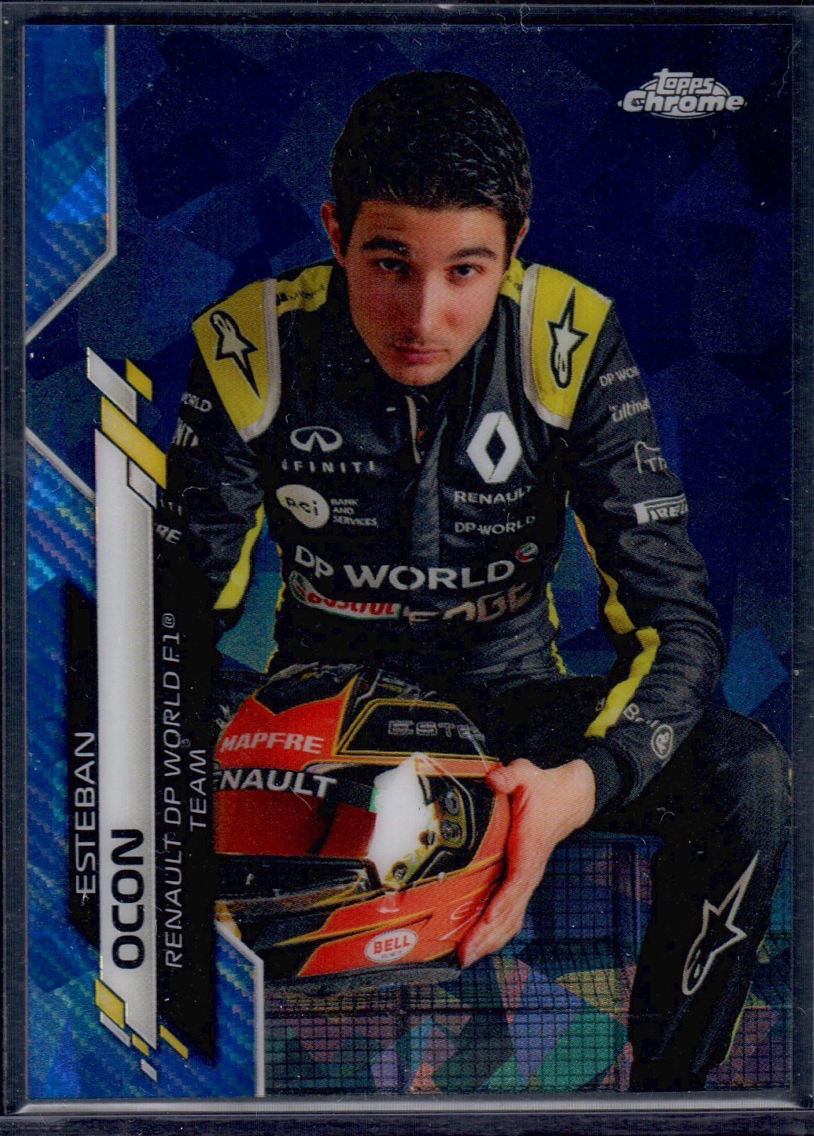 2020 Topps Chrome Sapphire Formula 1 F1 Esteban Ocon #10 IV SP Variation