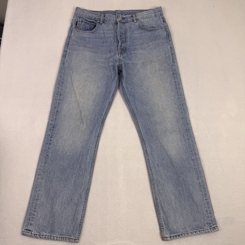 Helmut Lang Crop Straight Light Classic Jeans Women’s Medium Button Fly Denim